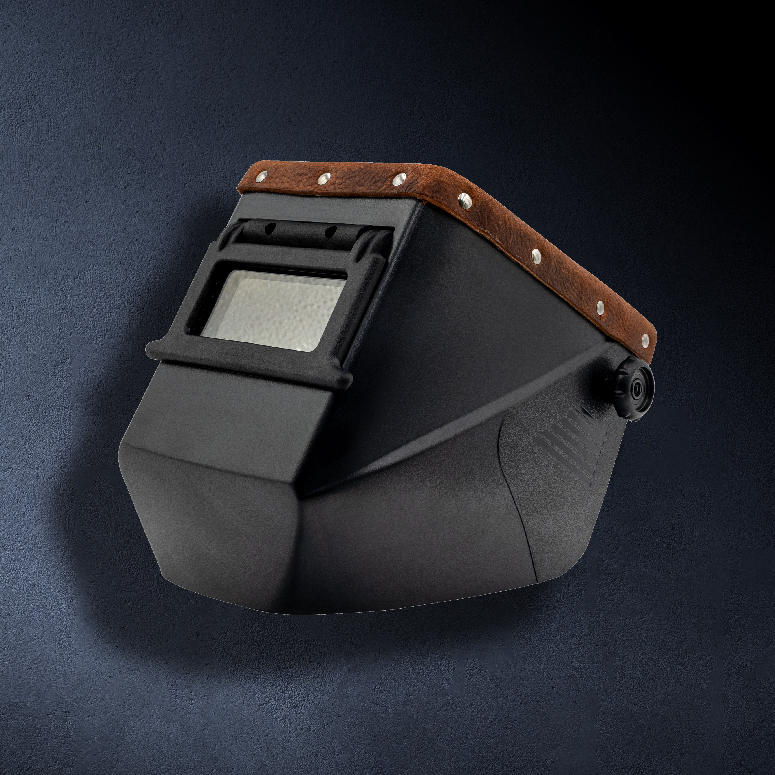 Jackson Safety HSL-2 Passive Welding Helmet – Lift Front with Outlaw Leather Trim (Brown Leather)